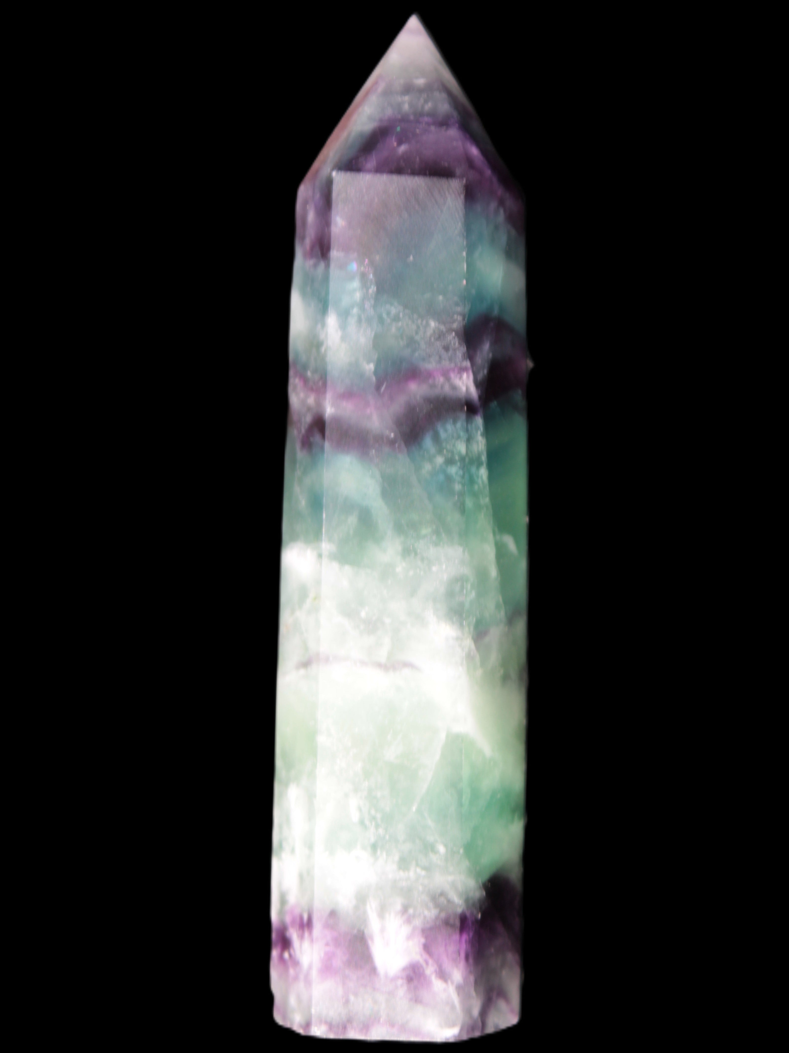 Colourful Fluorite obelisk 26*100mm 118.7g Rocks and Things Store