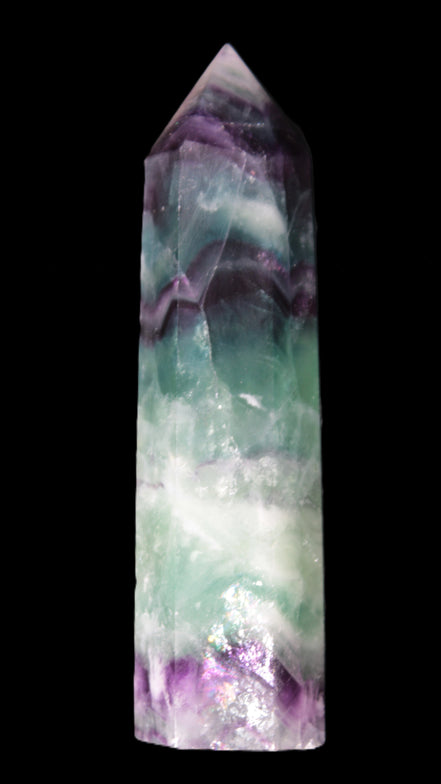 Colourful Fluorite obelisk 26*100mm 118.7g Rocks and Things Store