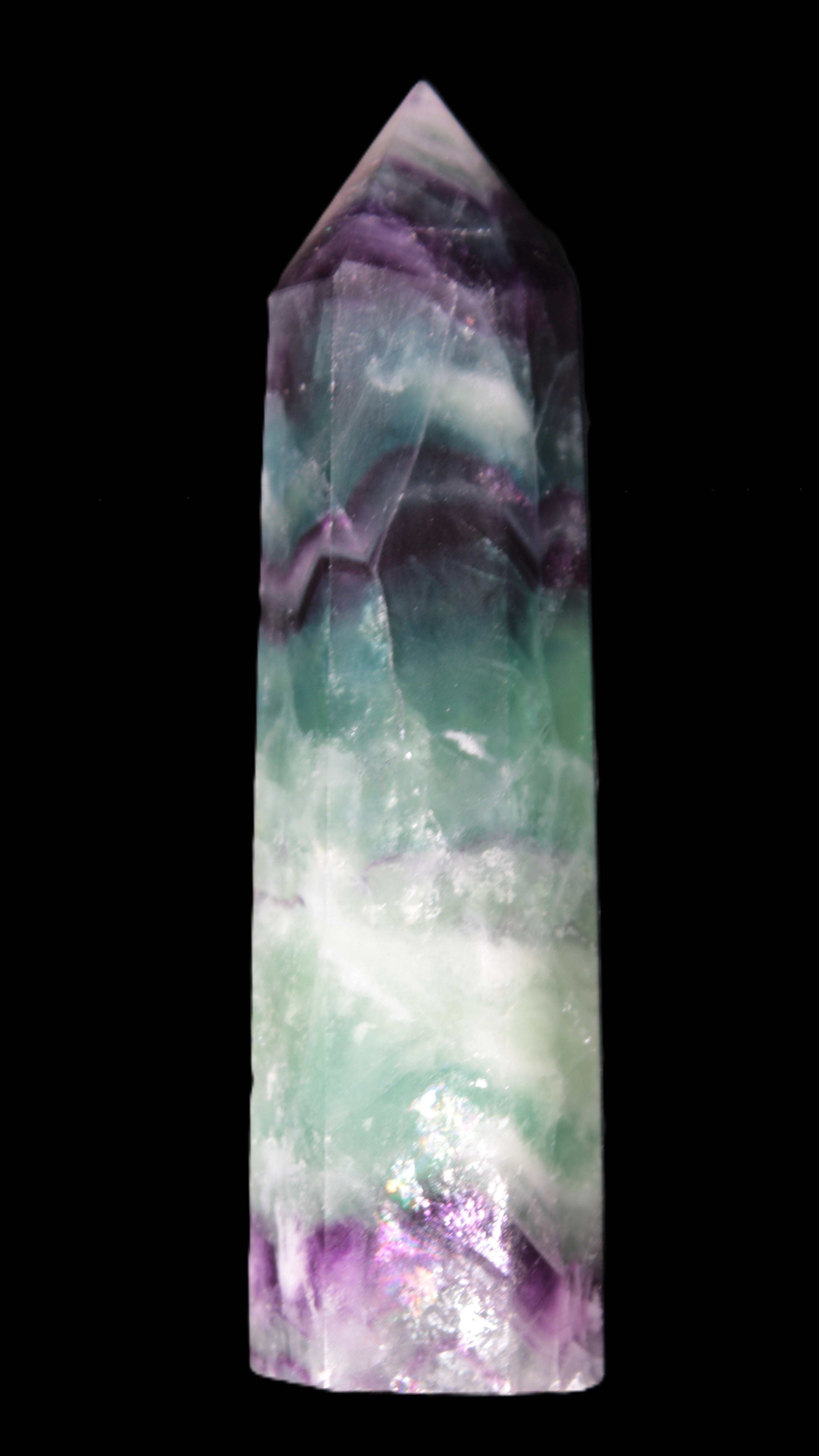 Colourful Fluorite obelisk 26*100mm 118.7g Rocks and Things Store