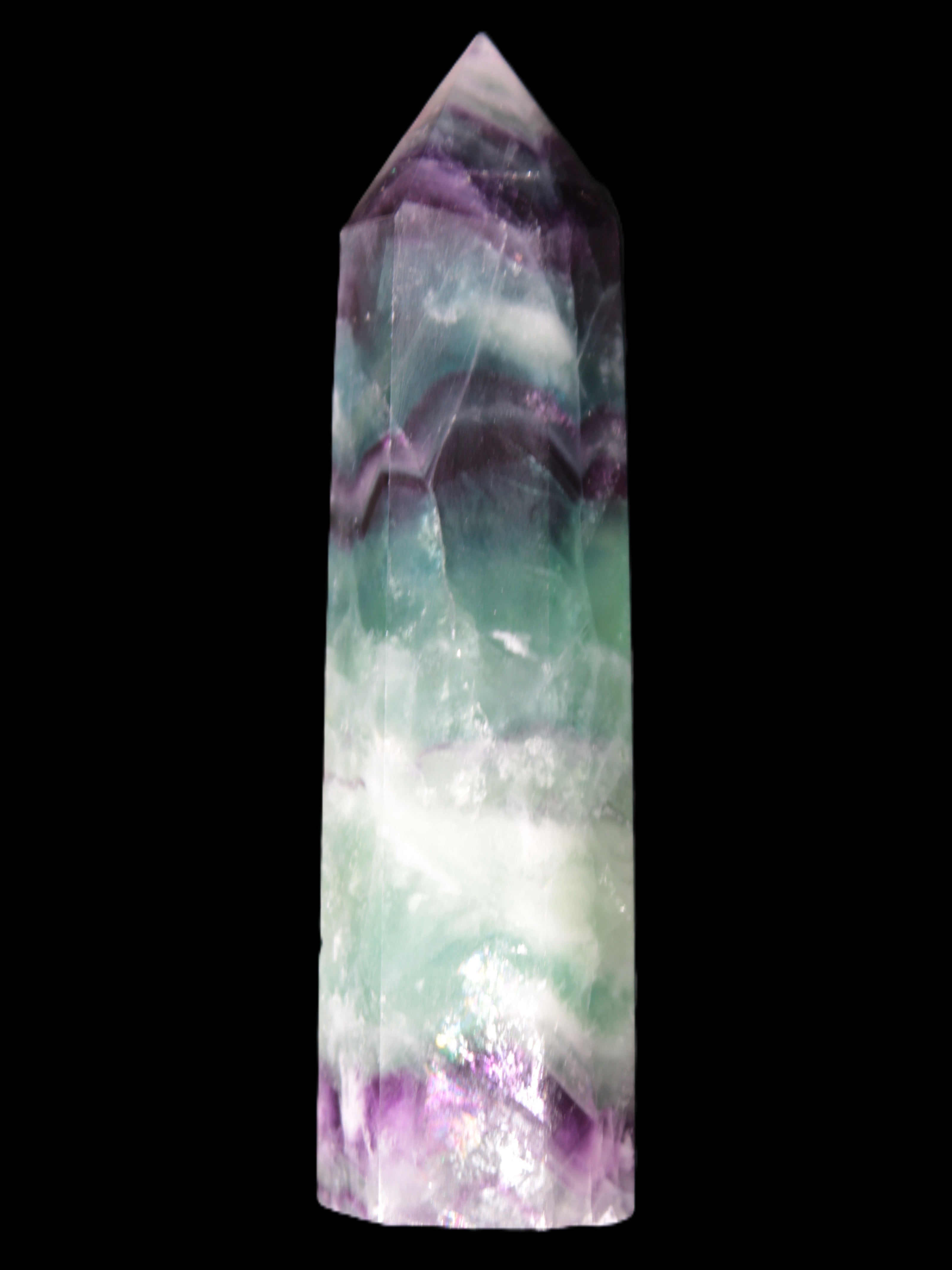 Colourful Fluorite obelisk 26*100mm 118.7g Rocks and Things Store