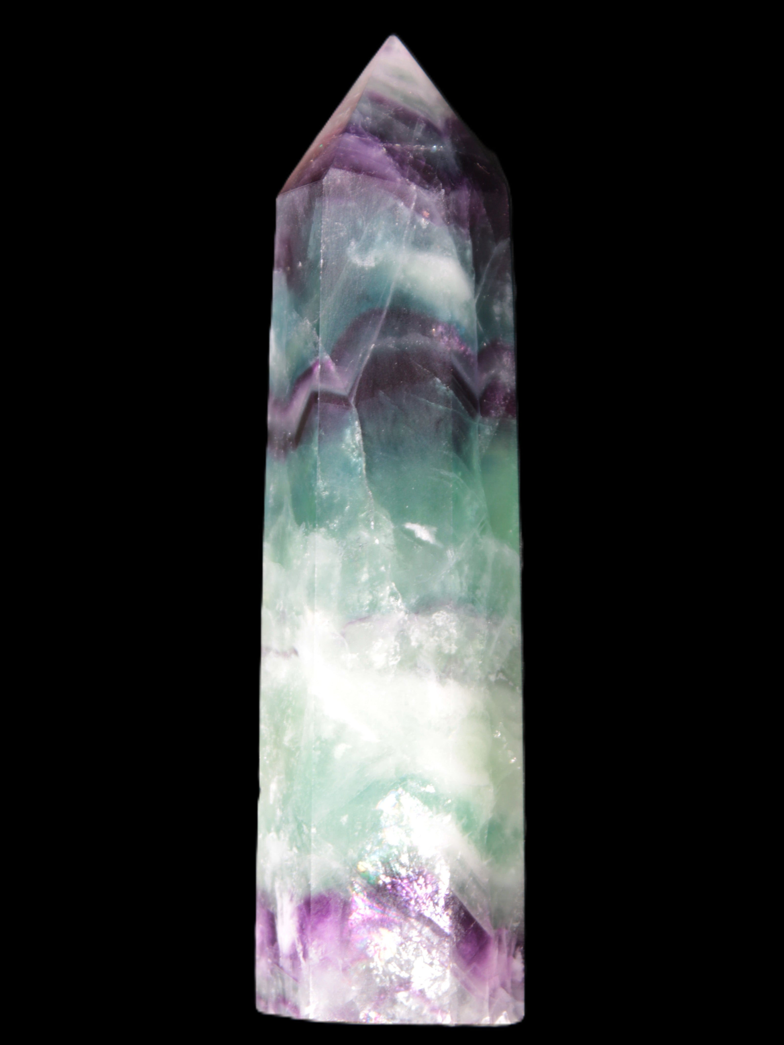 Colourful Fluorite obelisk 26*100mm 118.7g Rocks and Things Store