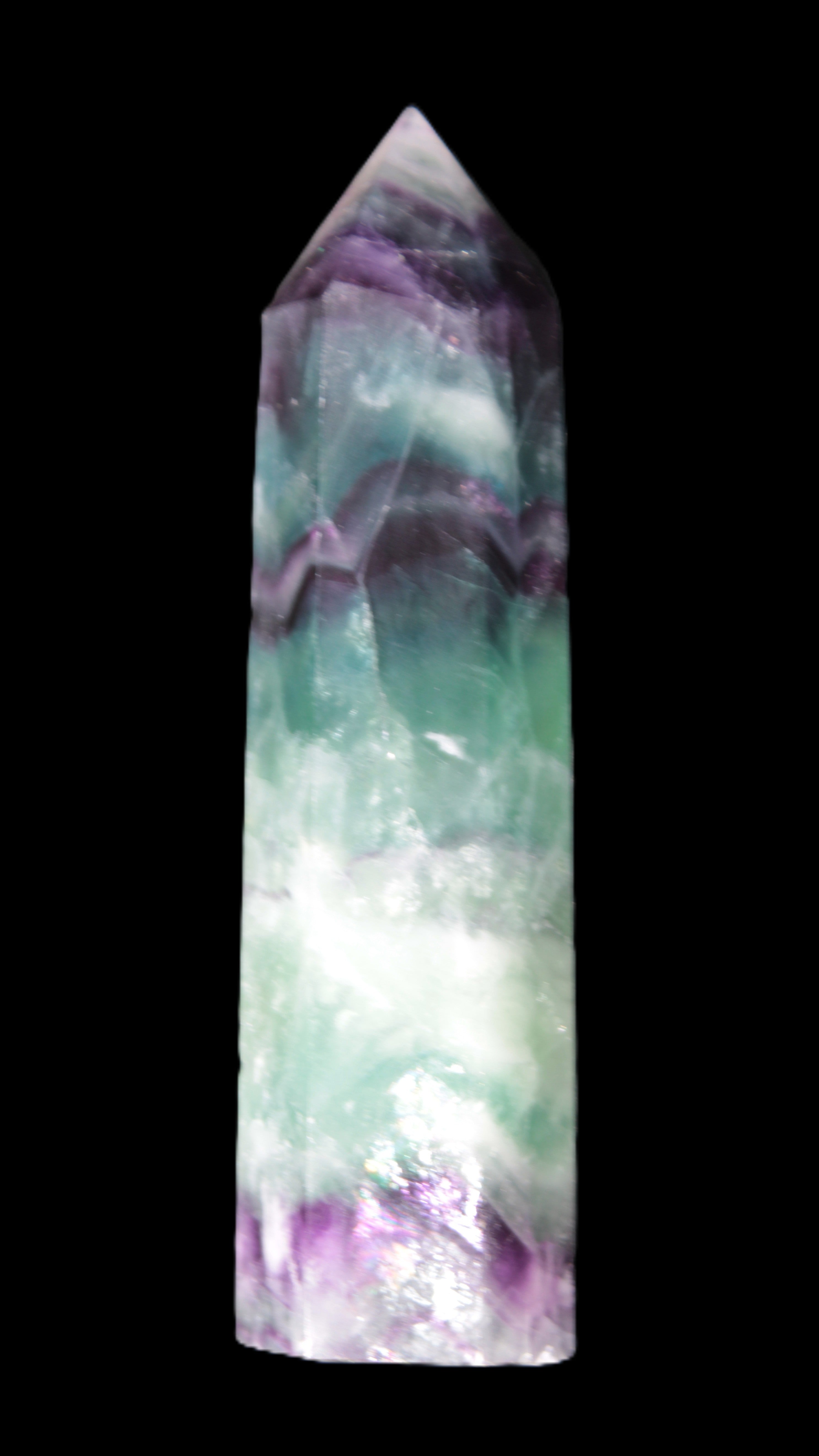 Colourful Fluorite obelisk 26*100mm 118.7g Rocks and Things Store