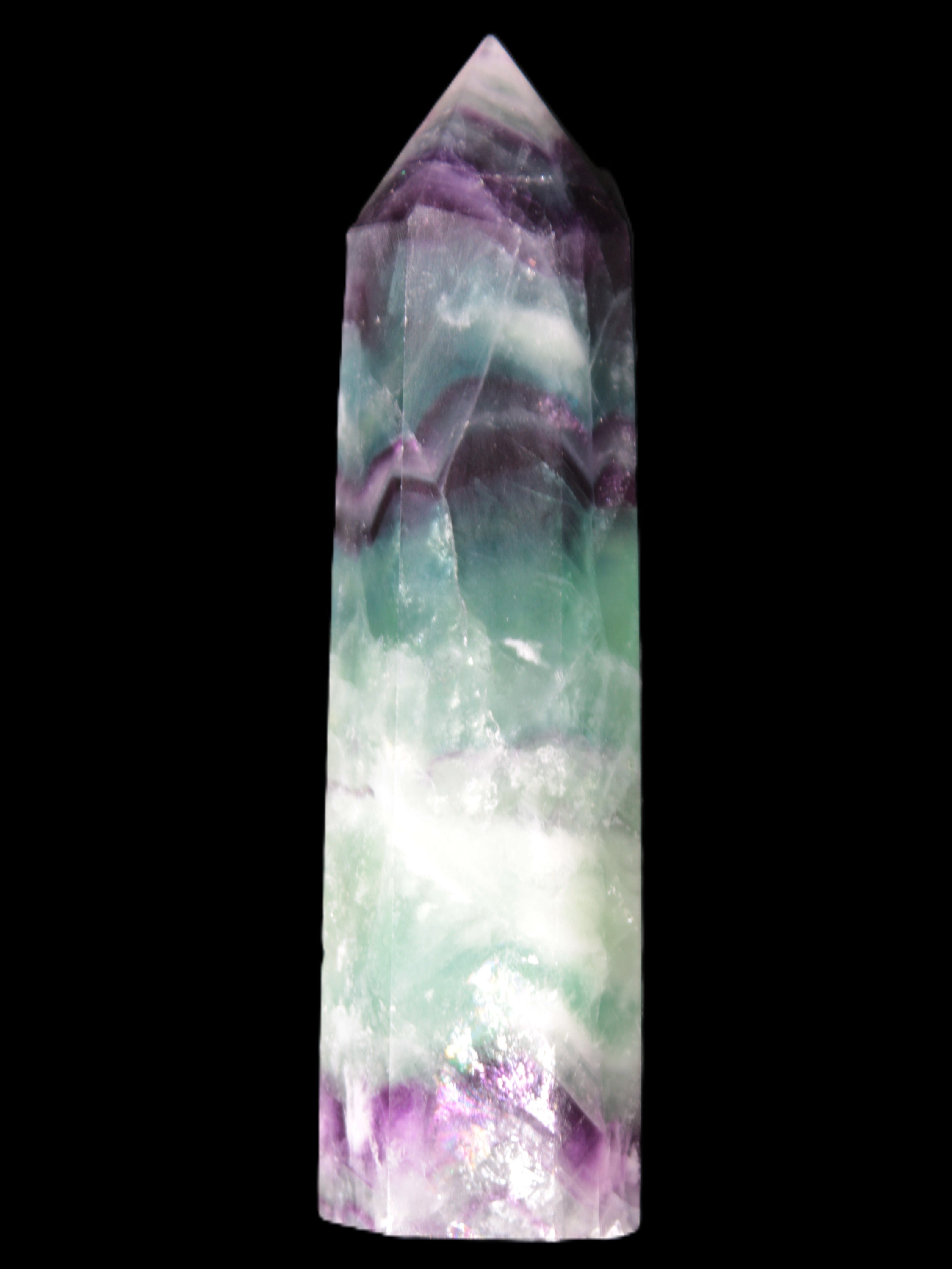 Colourful Fluorite obelisk 26*100mm 118.7g Rocks and Things Store