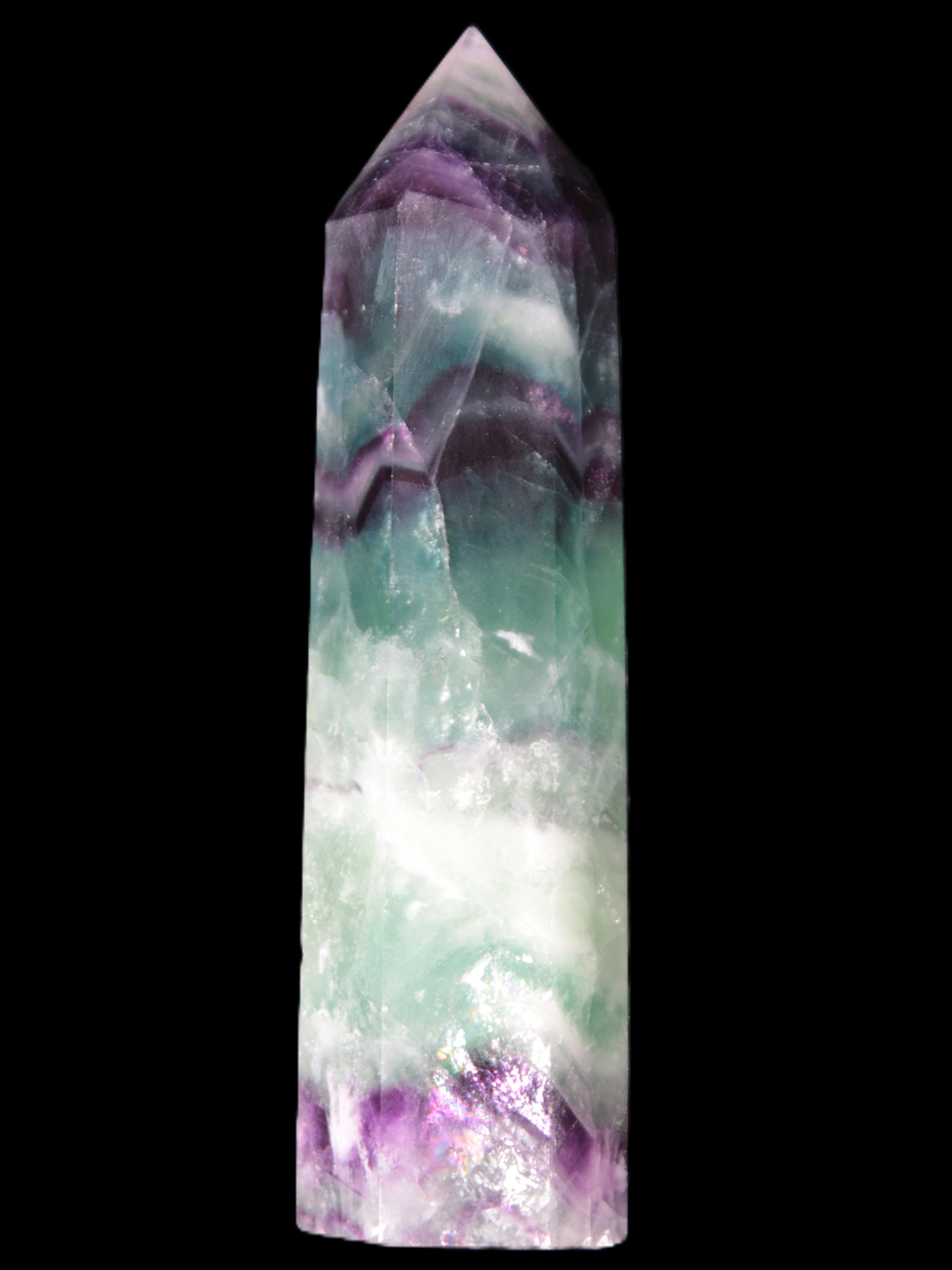 Colourful Fluorite obelisk 26*100mm 118.7g Rocks and Things Store