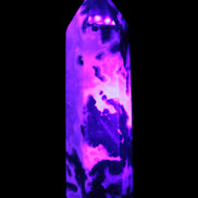 Moss Agate wand 85mm 76g in UV light - Rocks and Things Store