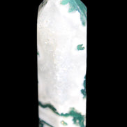Moss Agate wand 85mm 76g in sunlight - Rocks and Things Store