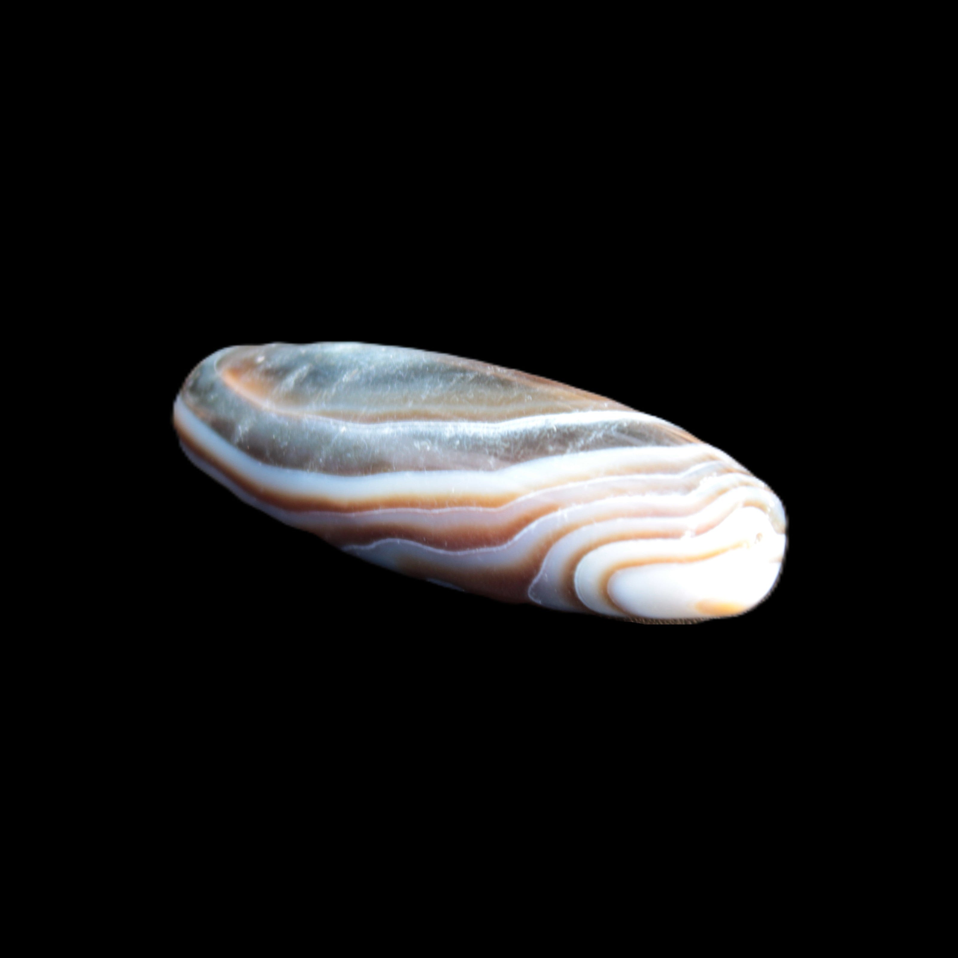 Gobi Eye Agate from Mongolia drilled bead 46.5*15mm 17g Rocks and Things Store