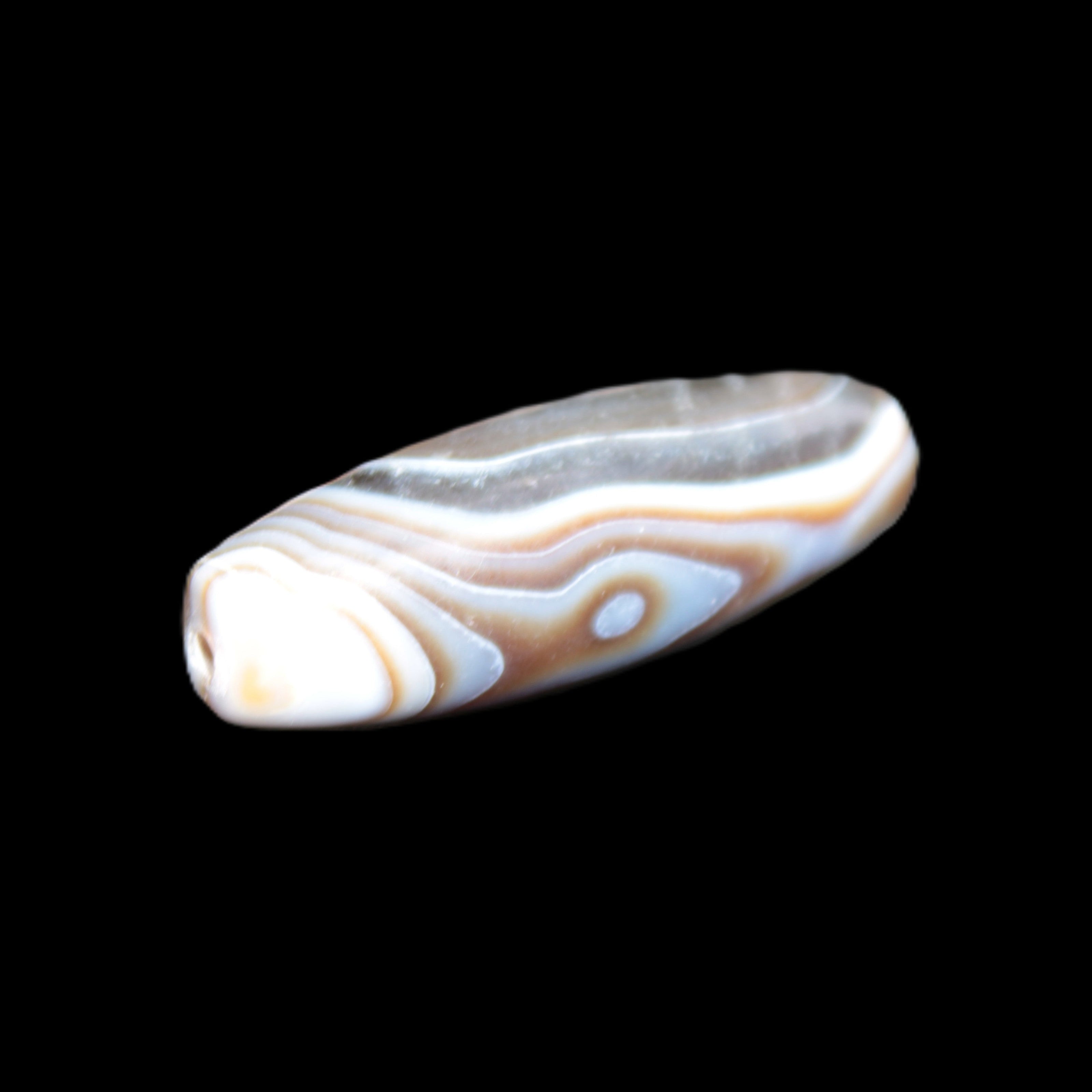 Gobi Eye Agate from Mongolia drilled bead 46.5*15mm 17g Rocks and Things Store