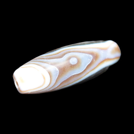 Gobi Eye Agate from Mongolia drilled bead 46.5*15mm 17g Rocks and Things Store