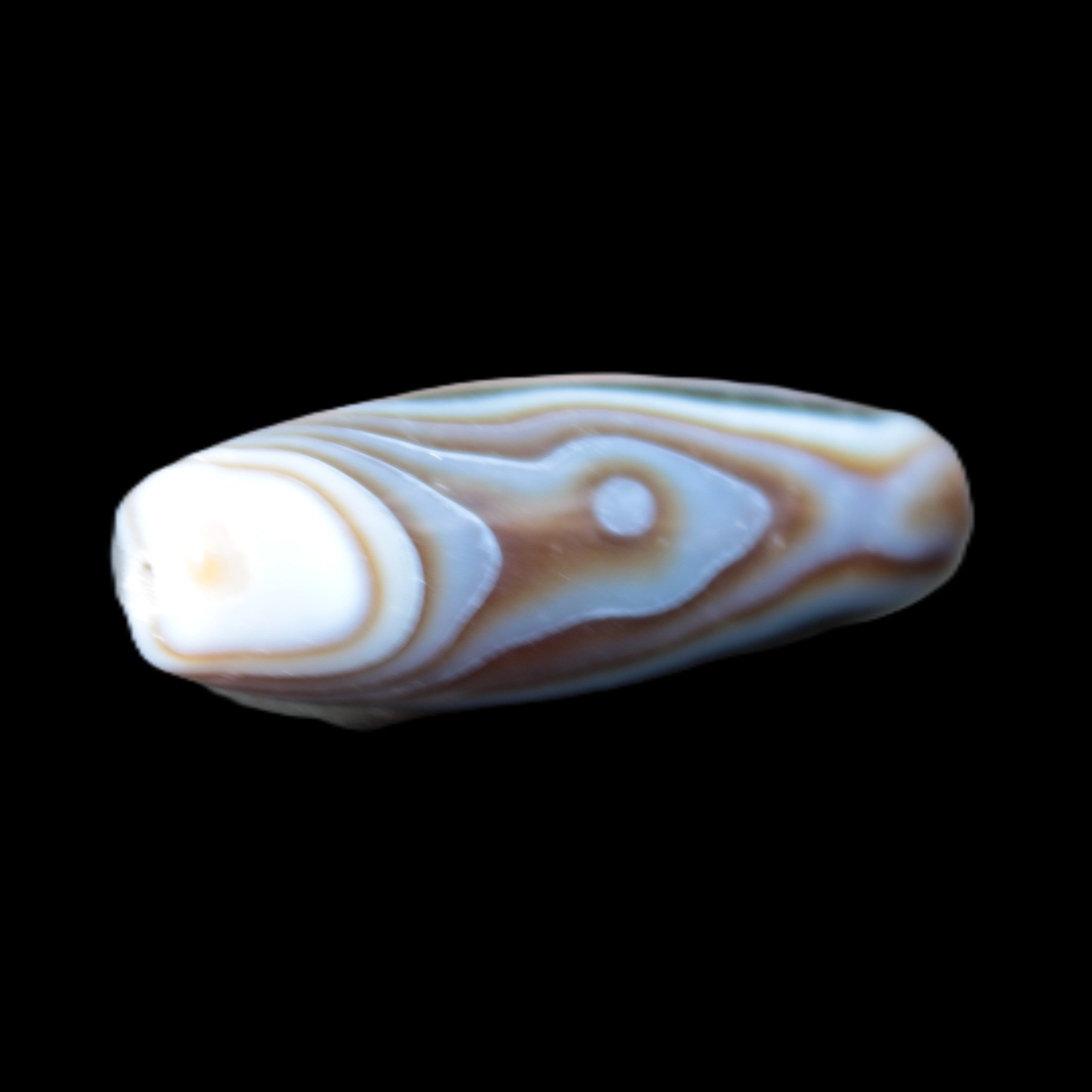 Gobi Eye Agate from Mongolia drilled bead 46.5*15mm 17g Rocks and Things Store