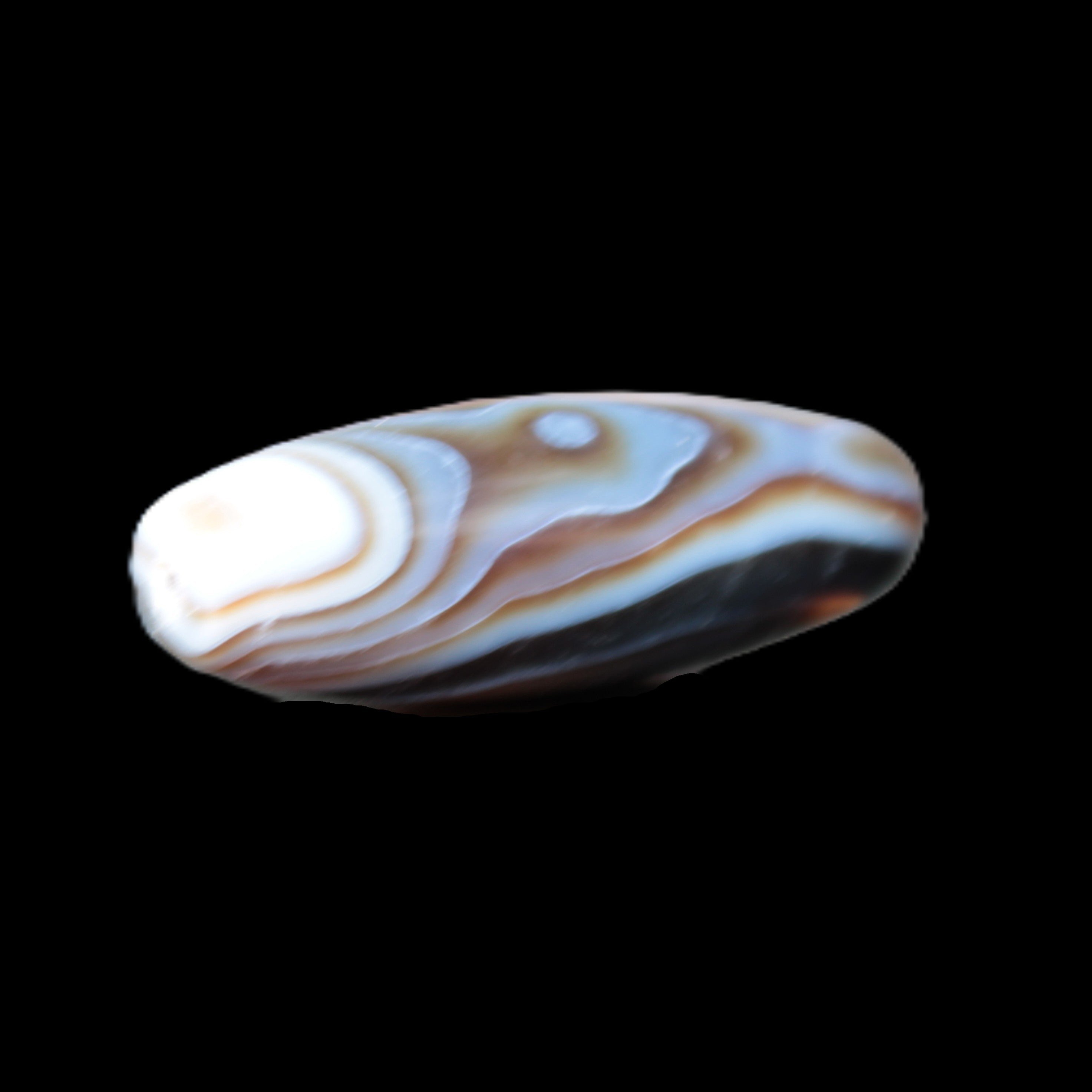 Gobi Eye Agate from Mongolia drilled bead 46.5*15mm 17g Rocks and Things Store