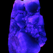 Green Fluorite cubic crystal cluster 130*100*50mm 1365g in UV light - Rocks and Things Store