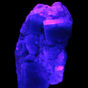 Green Fluorite cubic crystal cluster 130*100*50mm 1365g in UV light - Rocks and Things Store