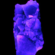 Green Fluorite cubic crystal cluster 130*100*50mm 1365g in UV light - Rocks and Things Store