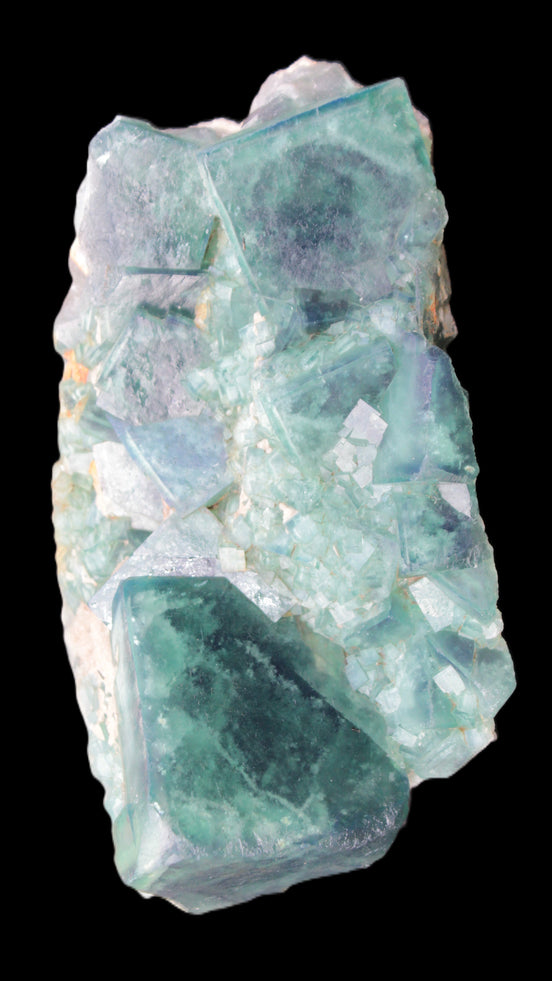 Green Fluorite cubic crystal cluster 130*100*50mm 1365g in sunlight - Rocks and Things Store