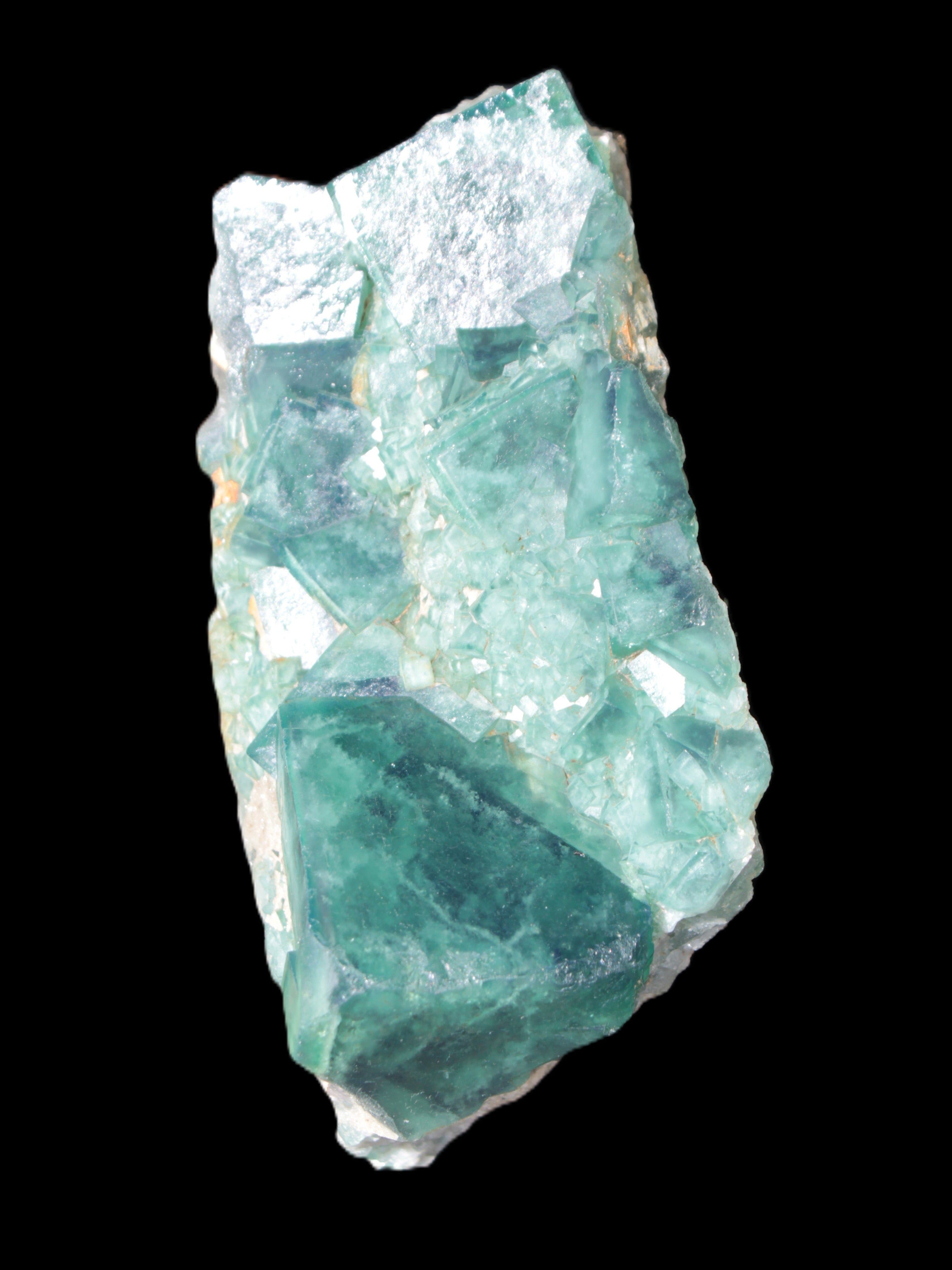 Green Fluorite cubic crystal cluster 130*100*50mm 1365g in sunlight - Rocks and Things Store
