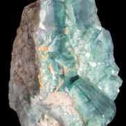 Green Fluorite cubic crystal cluster 130*100*50mm 1365g in sunlight - Rocks and Things Store