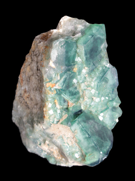 Green Fluorite cubic crystal cluster 130*100*50mm 1365g in sunlight - Rocks and Things Store