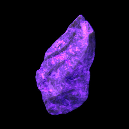 Atlantisite Stichtite specimen 35-45mm 12-24g in UV light - Rocks and Things Store