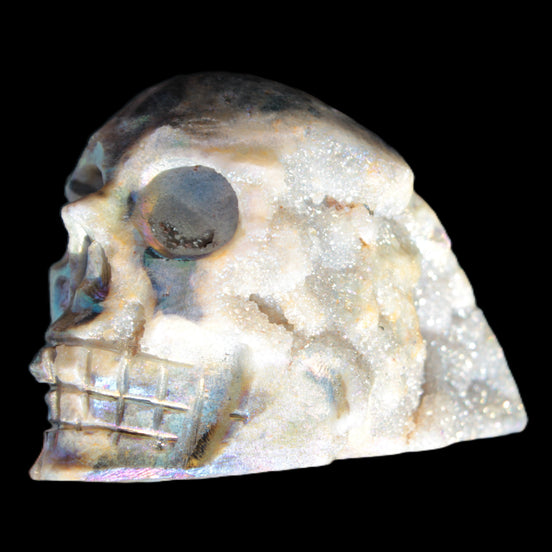 Sphalerite hand-carved skull 69*106*64mm 441g in sunlight - Rocks and Things Store