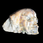 Sphalerite hand-carved skull 69*106*64mm 441g in sunlight - Rocks and Things Store