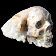 Sphalerite hand-carved skull 69*106*64mm 441g in sunlight - Rocks and Things Store