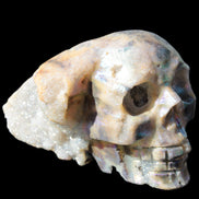 Sphalerite hand-carved skull 69*106*64mm 441g in sunlight - Rocks and Things Store