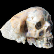 Sphalerite hand-carved skull 69*106*64mm 441g in sunlight - Rocks and Things Store