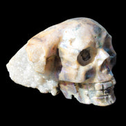 Sphalerite hand-carved skull 69*106*64mm 441g in sunlight - Rocks and Things Store