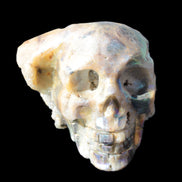 Sphalerite hand-carved skull 69*106*64mm 441g in sunlight - Rocks and Things Store