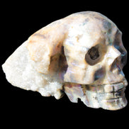 Sphalerite hand-carved skull 69*106*64mm 441g in sunlight - Rocks and Things Store