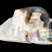 Sphalerite hand-carved skull 69*106*64mm 441g in sunlight - Rocks and Things Store