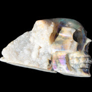 Sphalerite hand-carved skull 69*106*64mm 441g in sunlight - Rocks and Things Store