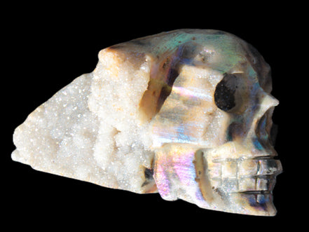 Sphalerite hand-carved skull 69*106*64mm 441g in sunlight - Rocks and Things Store