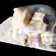 Sphalerite hand-carved skull 69*106*64mm 441g in sunlight - Rocks and Things Store