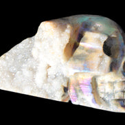 Sphalerite hand-carved skull 69*106*64mm 441g in sunlight - Rocks and Things Store