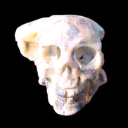 Sphalerite hand-carved skull 69*106*64mm 441g in sunlight - Rocks and Things Store