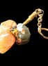 Carnelian Agate, Jasper and Nephrite Jade wire-wrapped keychain 120mm 91g Rocks and Things Store