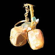 Carnelian Agate, Jasper and Nephrite Jade wire-wrapped keychain 120mm 91g Rocks and Things Store