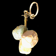 Carnelian Agate, Jasper and Nephrite Jade wire-wrapped keychain 120mm 91g Rocks and Things Store