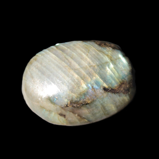 Labradorite palm stone 30mm 35g in sunlight - Rocks and Things Store