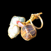 Amazonite, Jasper and Tigers Eye wire-wrapped keychain 140mm 50g Rocks and Things Store