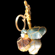 Amazonite, Jasper and Tigers Eye wire-wrapped keychain 140mm 50g Rocks and Things Store