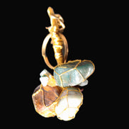 Amazonite, Jasper and Tigers Eye wire-wrapped keychain 140mm 50g Rocks and Things Store