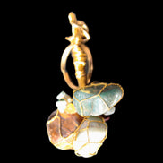 Amazonite, Jasper and Tigers Eye wire-wrapped keychain 140mm 50g Rocks and Things Store