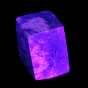 Blue Azurite polished stone 33*25*29mm 60g in UV light - Rocks and Things Store