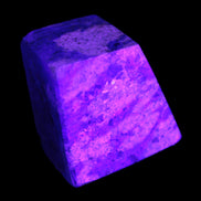 Blue Azurite polished stone 33*25*29mm 60g in UV light - Rocks and Things Store