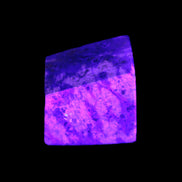 Blue Azurite polished stone 33*25*29mm 60g in UV light - Rocks and Things Store