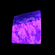 Blue Azurite polished stone 33*25*29mm 60g in UV light - Rocks and Things Store