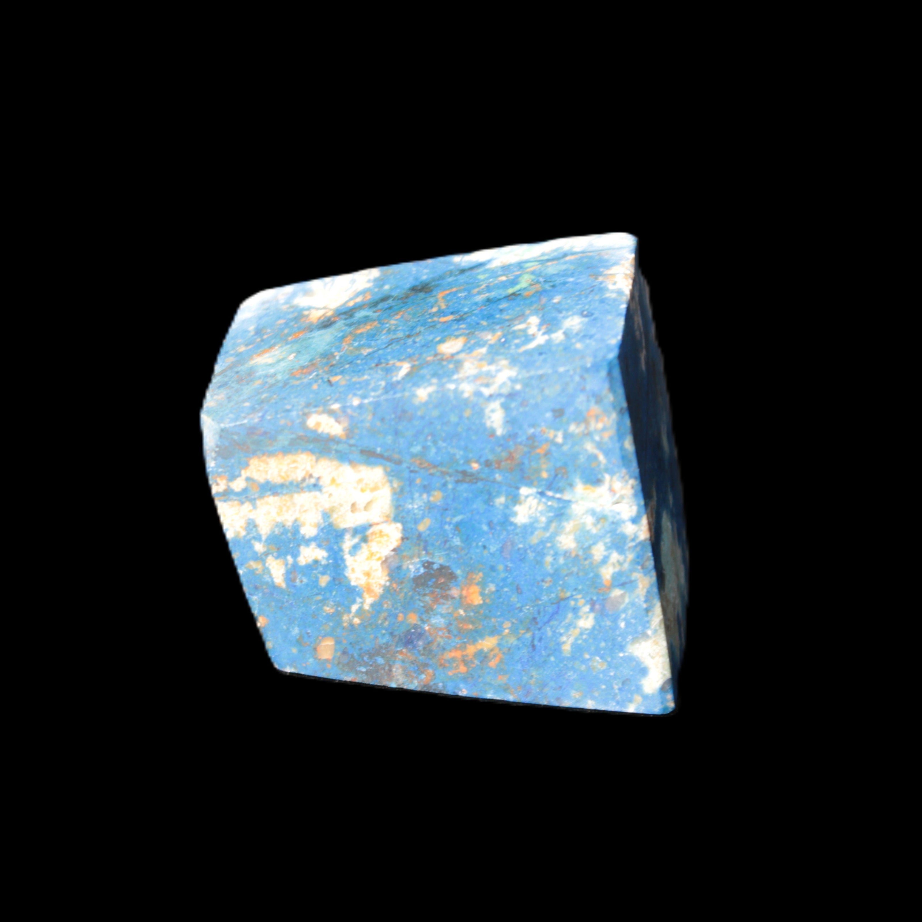 Blue Azurite polished stone 33*25*29mm 60g in sunlight - Rocks and Things Store